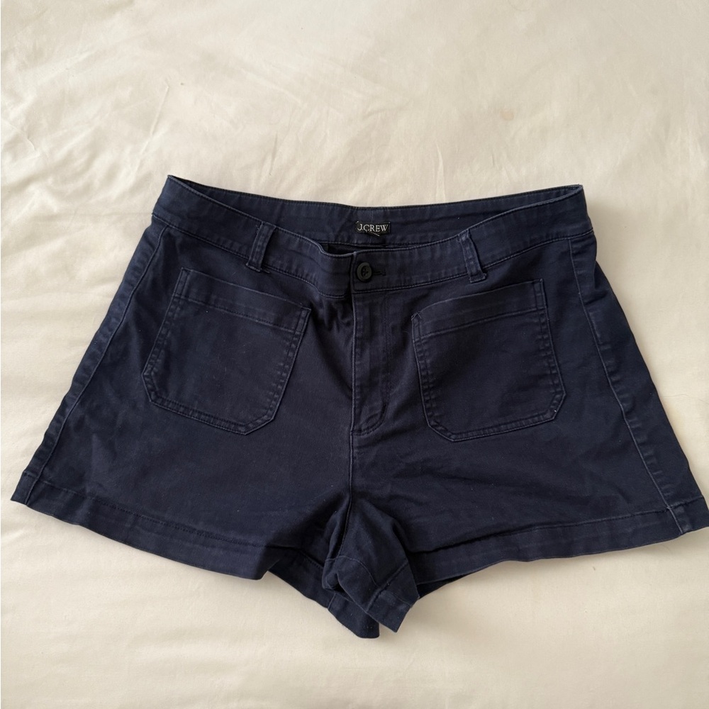 J. Crew High Waist Dark Blue Women's Shorts